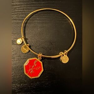 Alex and Ani larkspur bracelet gold tone Bond. Humor. Jubilant